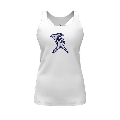 [CUS-DFW-RCBK-PER-WHT-FYS-LOGO2] Racerback Tank Top (Female Youth S, White, Logo 2)