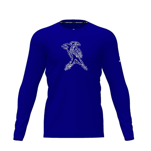 [CUS-DRIF-TEES-PER-CNK-LSL-RYL-YXS-LOGO2] Dri Fit Performance T-Shirt (Youth XS, Royal, Logo 2, Long Sleeve)