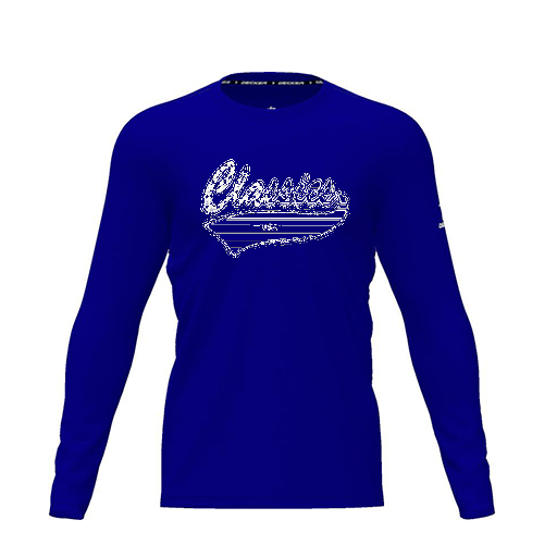 [CUS-DRIF-TEES-PER-CNK-LSL-RYL-YXS-LOGO3] Dri Fit Performance T-Shirt (Youth XS, Royal, Logo 3, Long Sleeve)