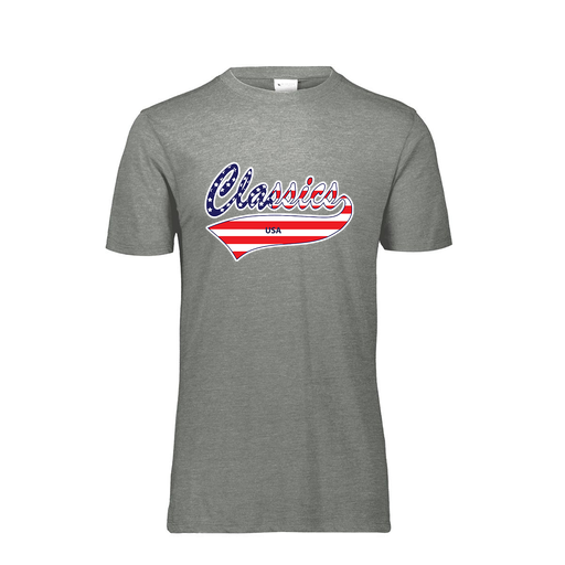 [FTSCUBGY-YS-LOGO3] Decker Youth Tri-Blend T-Shirt - Short Sleeve (Youth S, Gray, Logo 3)