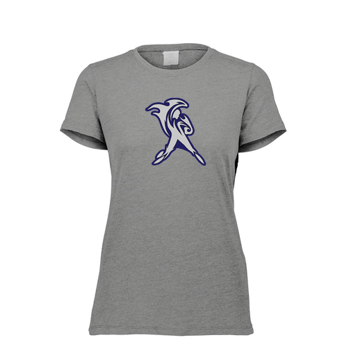 [FTSCUBGY-FAXS-LOGO2] Decker Women's Tri-Blend T-Shirt - Short Sleeve (Female Adult XS, Gray, Logo 2)