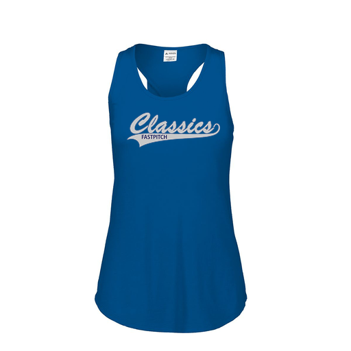 [3078.U55.S-LOGO1] Ladies Tri Blend Tank Top (Female Adult S, Royal, Logo 1)