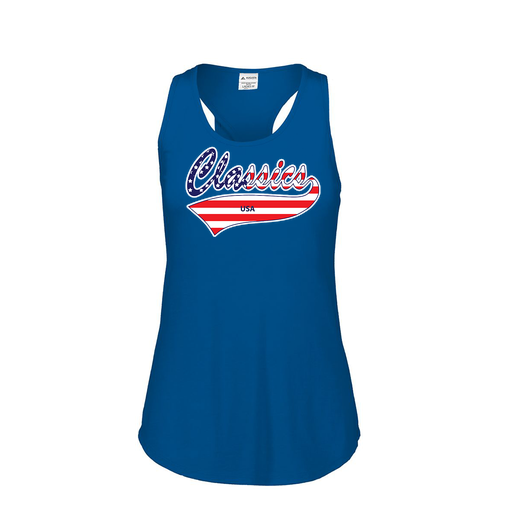 [3078.U55.S-LOGO3] Ladies Tri Blend Tank Top (Female Adult S, Royal, Logo 3)