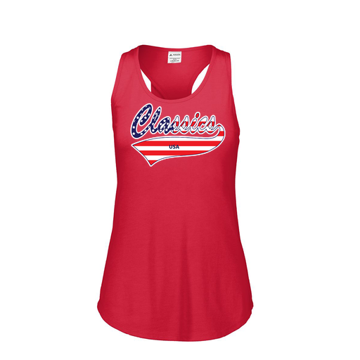 [3078.V96.S-LOGO3] Ladies Tri Blend Tank Top (Female Adult S, Red, Logo 3)