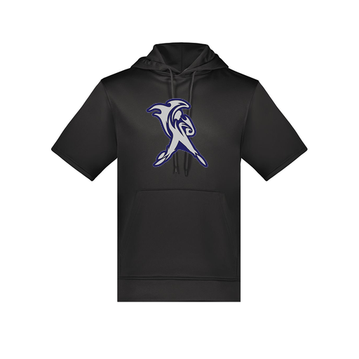 [6871.080.S-LOGO2] Men's Dri Fit Short Sleeve Hoodie (Adult S, Black, Logo 2)