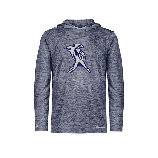 [FOLHCGNV-YS-LOGO2] Youth Charge Hoodie (Youth S, Navy, Logo 2)