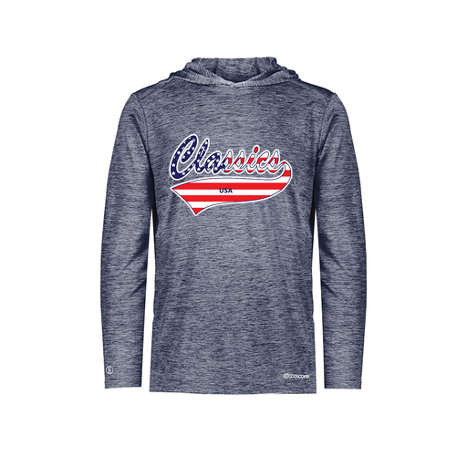 [FOLHCGNV-YS-LOGO3] Decker Youth Charge Hoodie (Youth S, Navy, Logo 3)