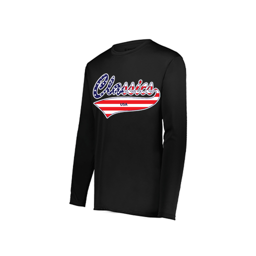 [222822.080.XS-LOGO3] Men's LS Smooth Sport Shirt (Adult XS, Black, Logo 3)