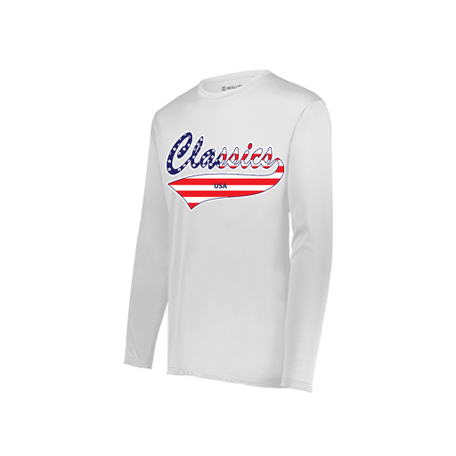 [222822.005.XS-LOGO3] Men's LS Smooth Sport Shirt (Adult XS, White, Logo 3)