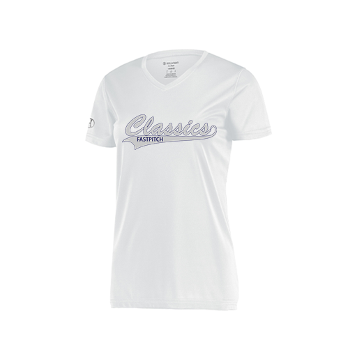[222820.005.S-LOGO1] Ladies Movement Dri Fit Shirt (Female Adult S, White, Logo 1)