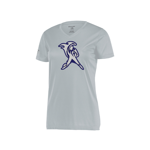 [222820.099.S-LOGO2] Ladies Movement Dri Fit Shirt (Female Adult S, Silver, Logo 2)