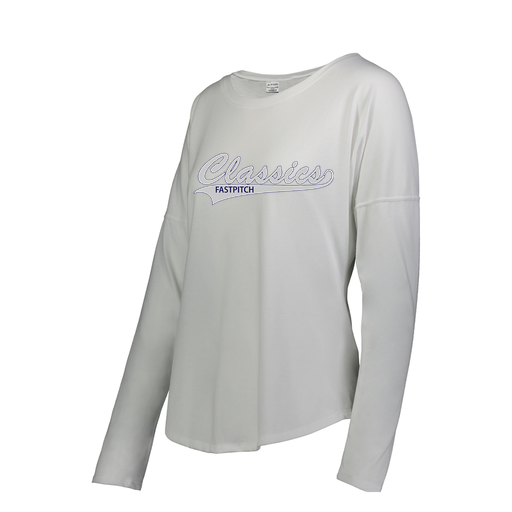 [FTLCUBWH-FAS-LOGO1] Decker Women's Tri-Blend T-Shirt - Long Sleeve (Female Adult S, White, Logo 1)